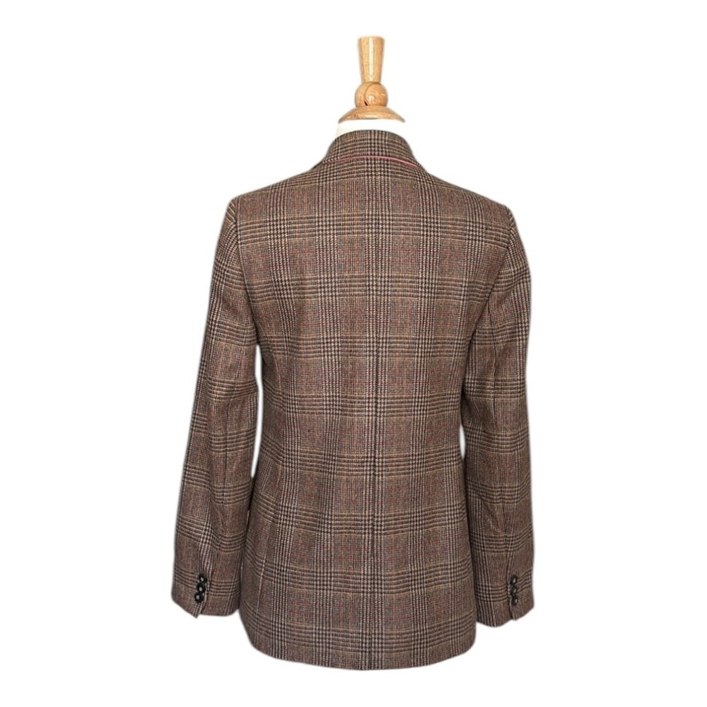 JACK WILLS Fox Brothers Lambswool Glen Plaid‎ Blazer British Tailored Jacket 6 - Picture 8 of 16